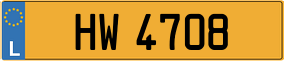 Trailer License Plate